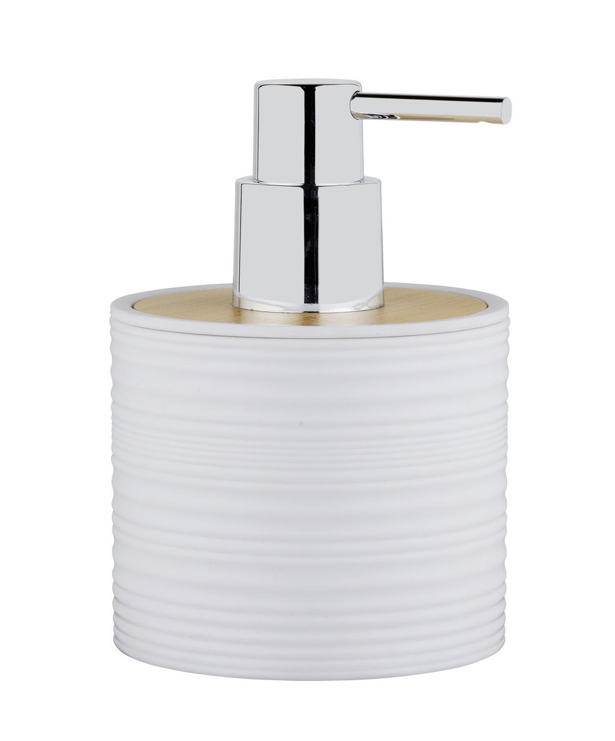 SEIFENSPENDER mit geriffeltem Muster 350 ml 8,7/12,5/12,5 cm - Weiß, Kunststoff (12.5/12.5/8.7cm) - Allstar