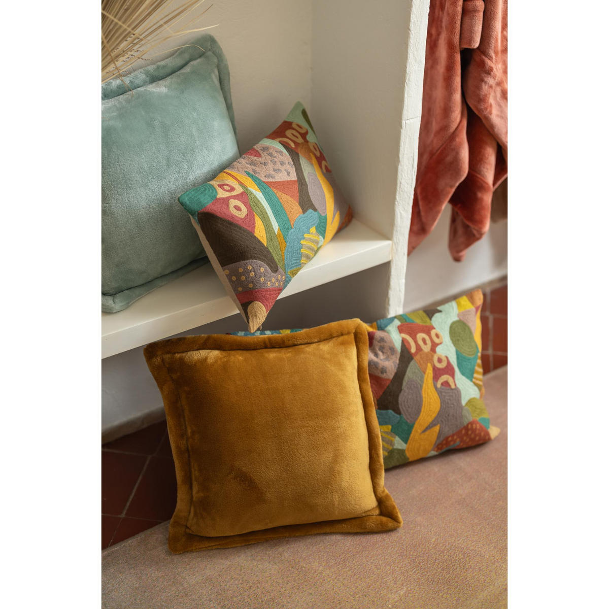 KISSEN Tender safrangelb 50 x 50 cm - Honig, Textil (50/50cm) - Vivaraise