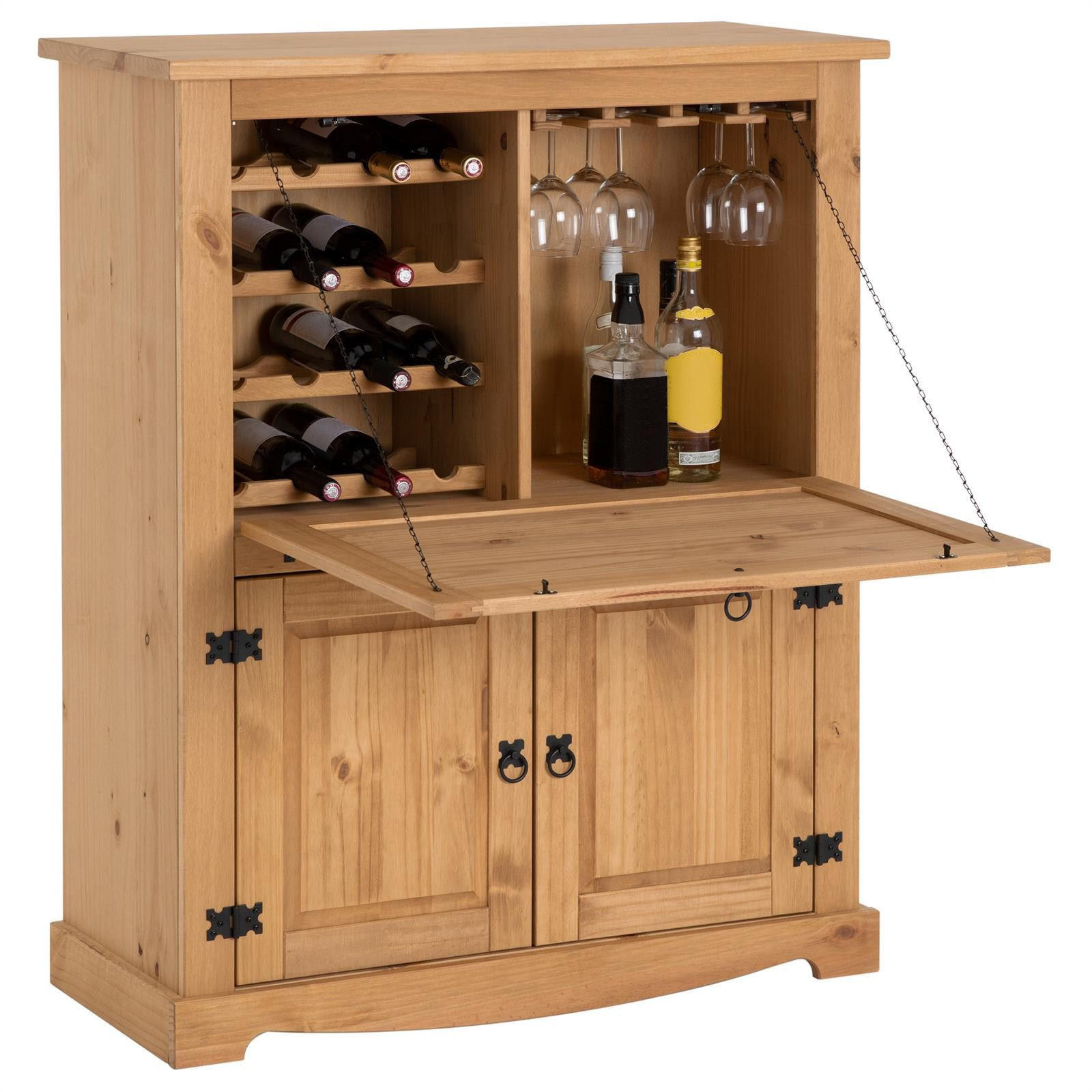 WEINSCHRANK TEQUILA - Kieferfarben, Holz (98/121/40cm) - IDIMEX