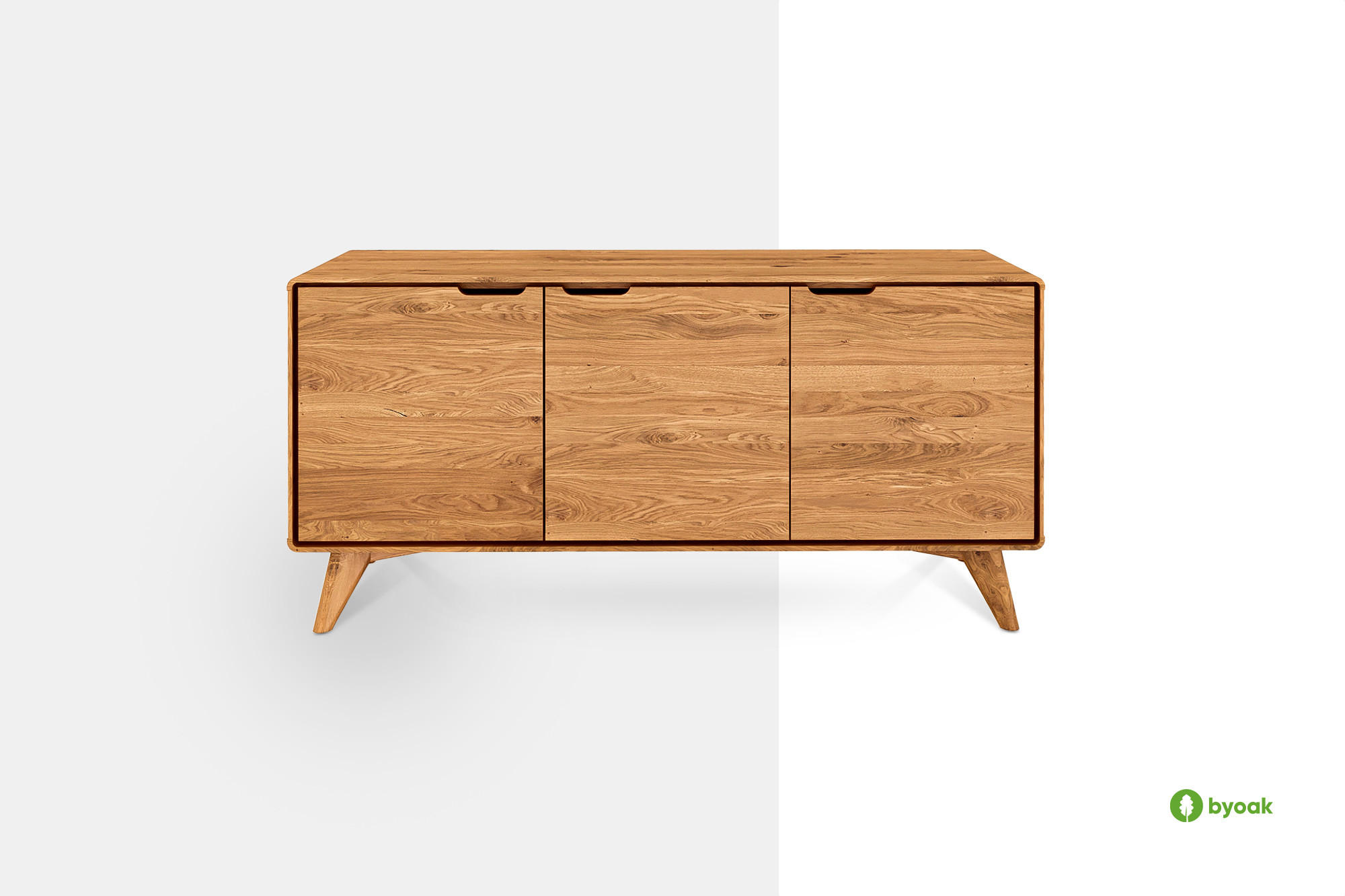 KOMMODE GREG Wildeiche - Wildeiche, Holz (134/63/40cm) - byoak