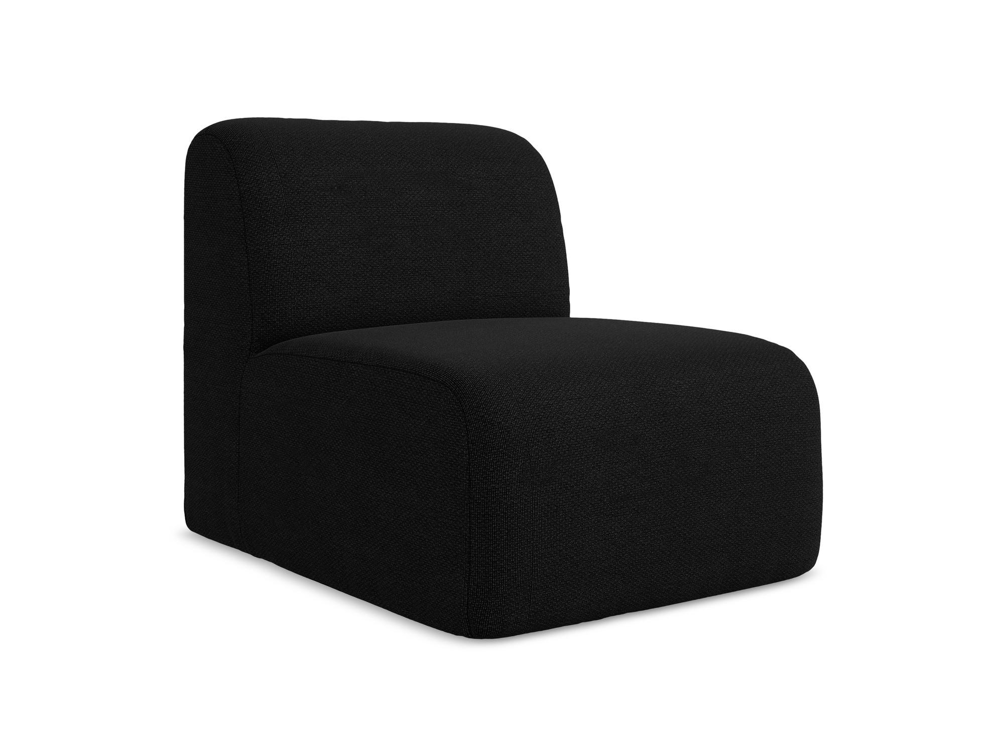 SOFAELEMENT Bouclé Stoff Schwarz - Schwarz, Holzwerkstoff/Kunststoff (70/75/94cm) - Makamii