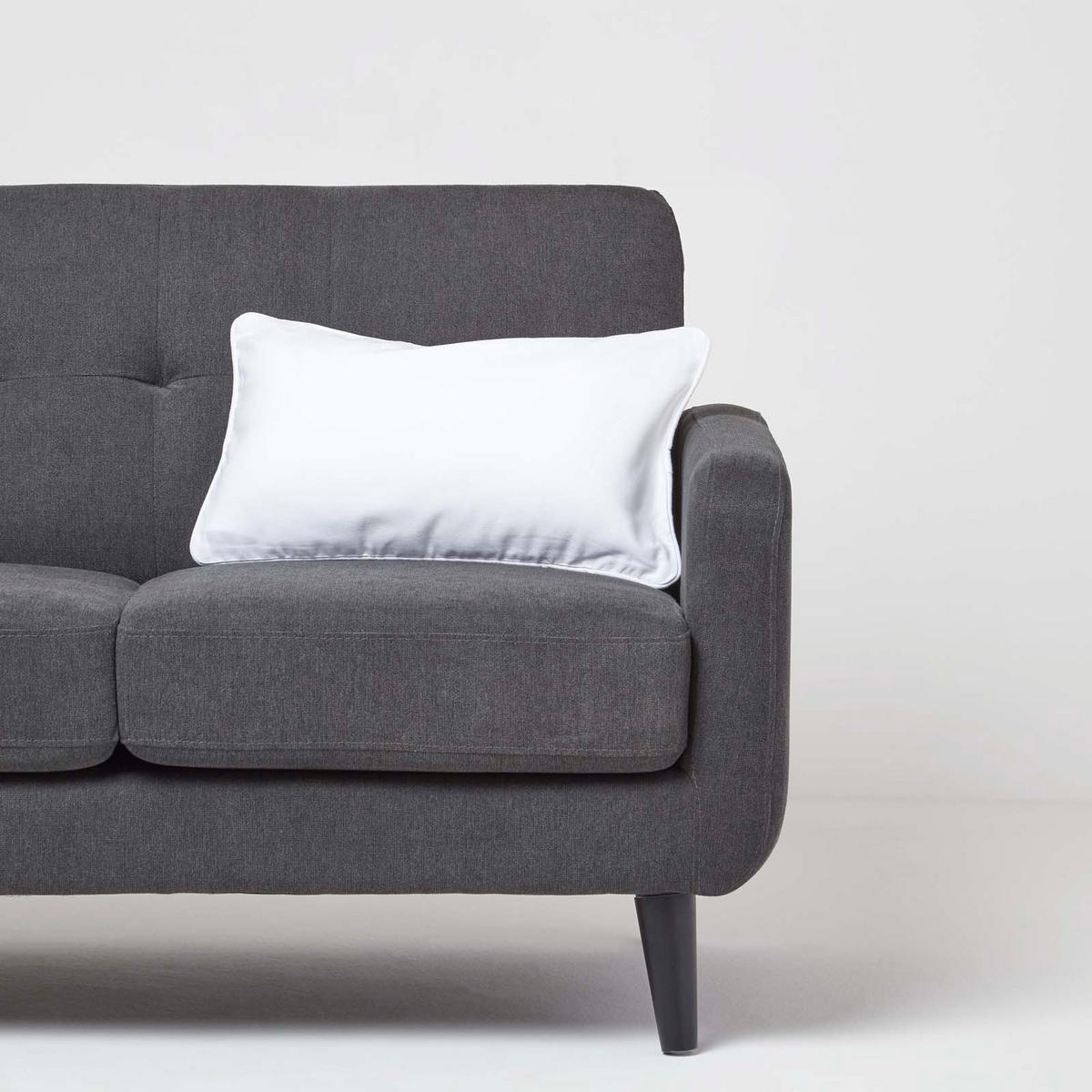 KISSENHÜLLE weiß 30/50 cm, 100% Baumwolle - Weiß, Textil (30/50cm) - Homescapes