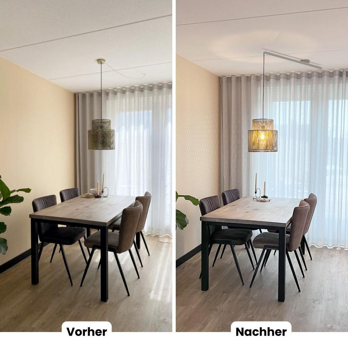 AUFHÄNGESYSTEM für eine Hängelampe - Single - 110cm - Edelstahl - Verstellbare Lampenaufhängung - Pendelleuchte Schieben und Drehen - Edelstahlfarben, Metall (110/3/2cm) - Lightswing®
