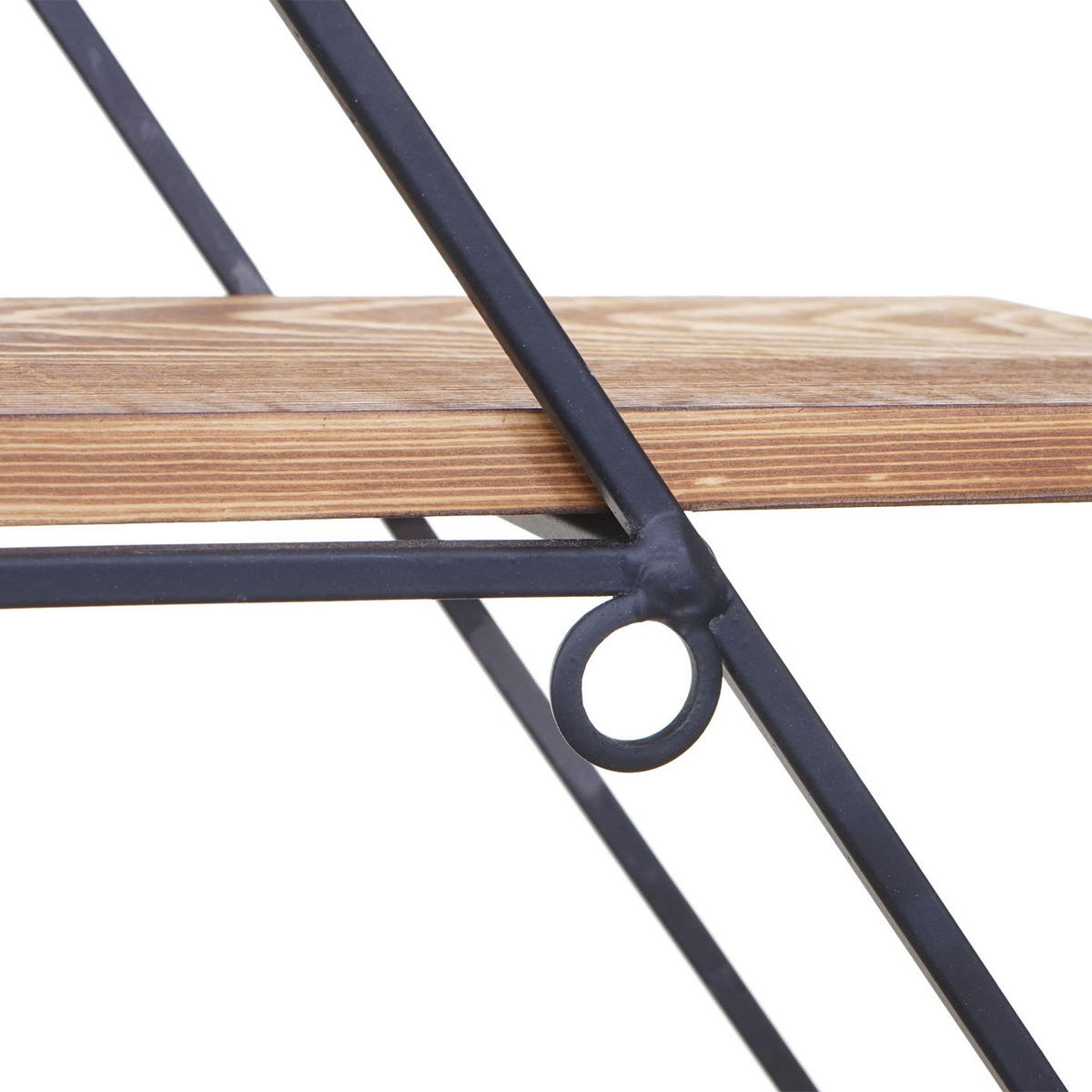 WANDREGAL rautenförmig 60x55x12cm Industriedesign Echtholz Braun Hängeregal - Braun, Metall (55/60/12cm) - BERLINLODGE