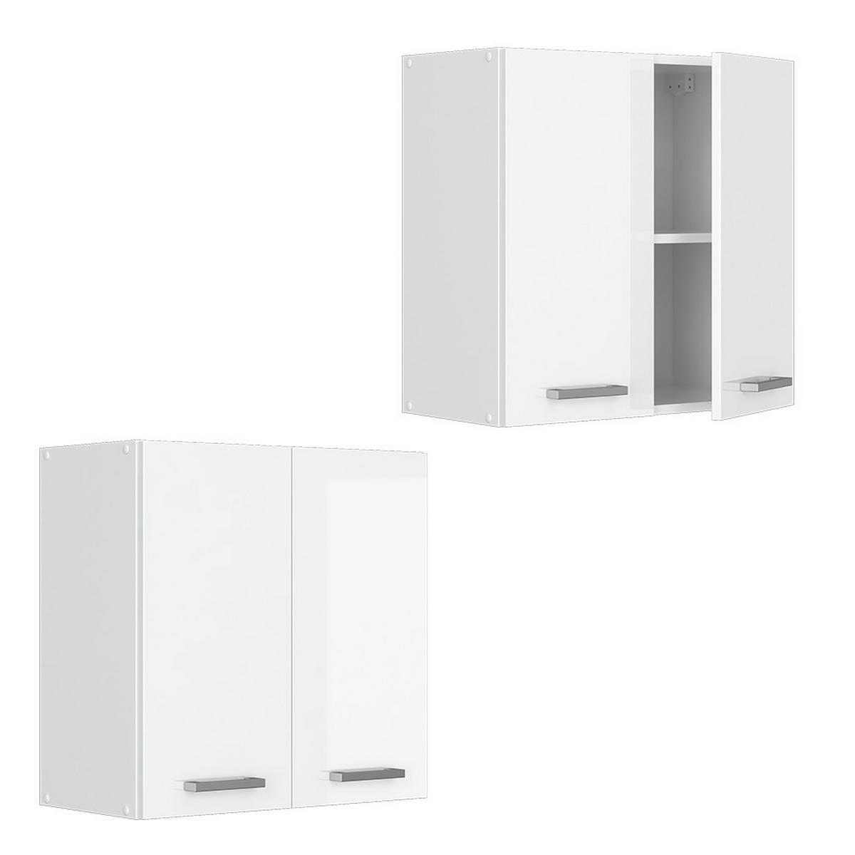 HÄNGESCHRANK R-Line Weiß Hochglanz 60 cm - Weiß Hochglanz/Weiß, Holzwerkstoff (60/60/31cm) - Vicco