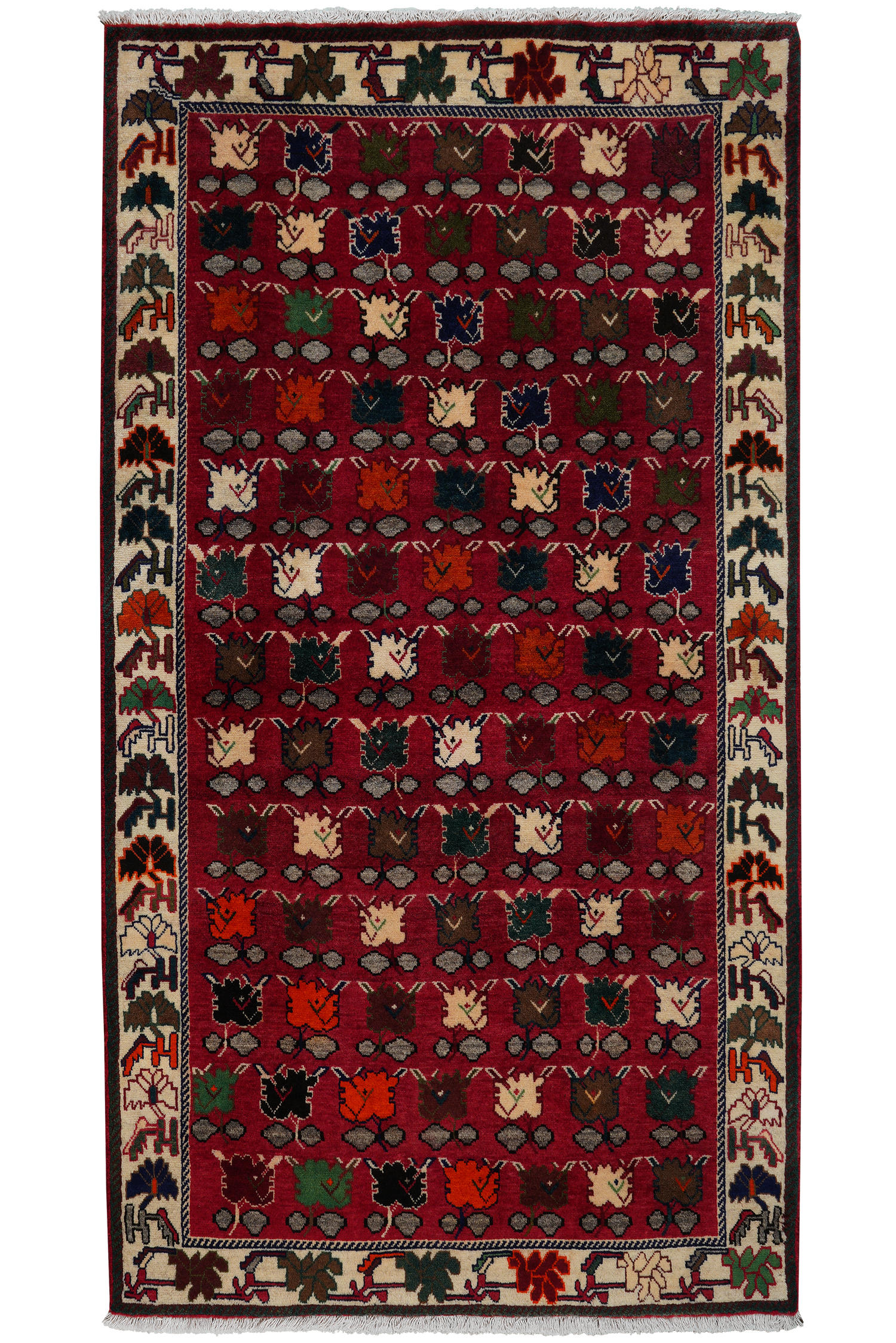 TEPPICH Gashgai Rot 198/106 cm Schurwolle - Rot, Textil (106/198cm) - Looma