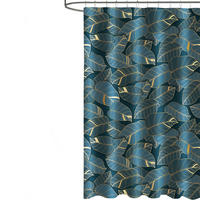 DUSCHVORHANG Monstera 180 x 200 cm - Grün, Textil (180/200cm) - Sanilo