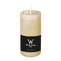 STUMPENKERZE Rustik Marble Style Bisquit 120 x Ø 58 mm, 1 Stück - Beige, Paraffin (12cm) - Wiedemann Kerzen