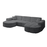 WOHNLANDSCHAFT LIVO-U1 - 315x173x79,5 cm Duneklgrau - Dunkelgrau, Holzwerkstoff/Textil (315/79/173cm) - ALTDECOR