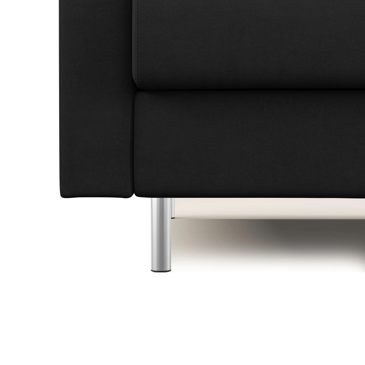 SCHLAFSOFA Megan - Schwarz, Textil (208/97/96cm) - Divani.store
