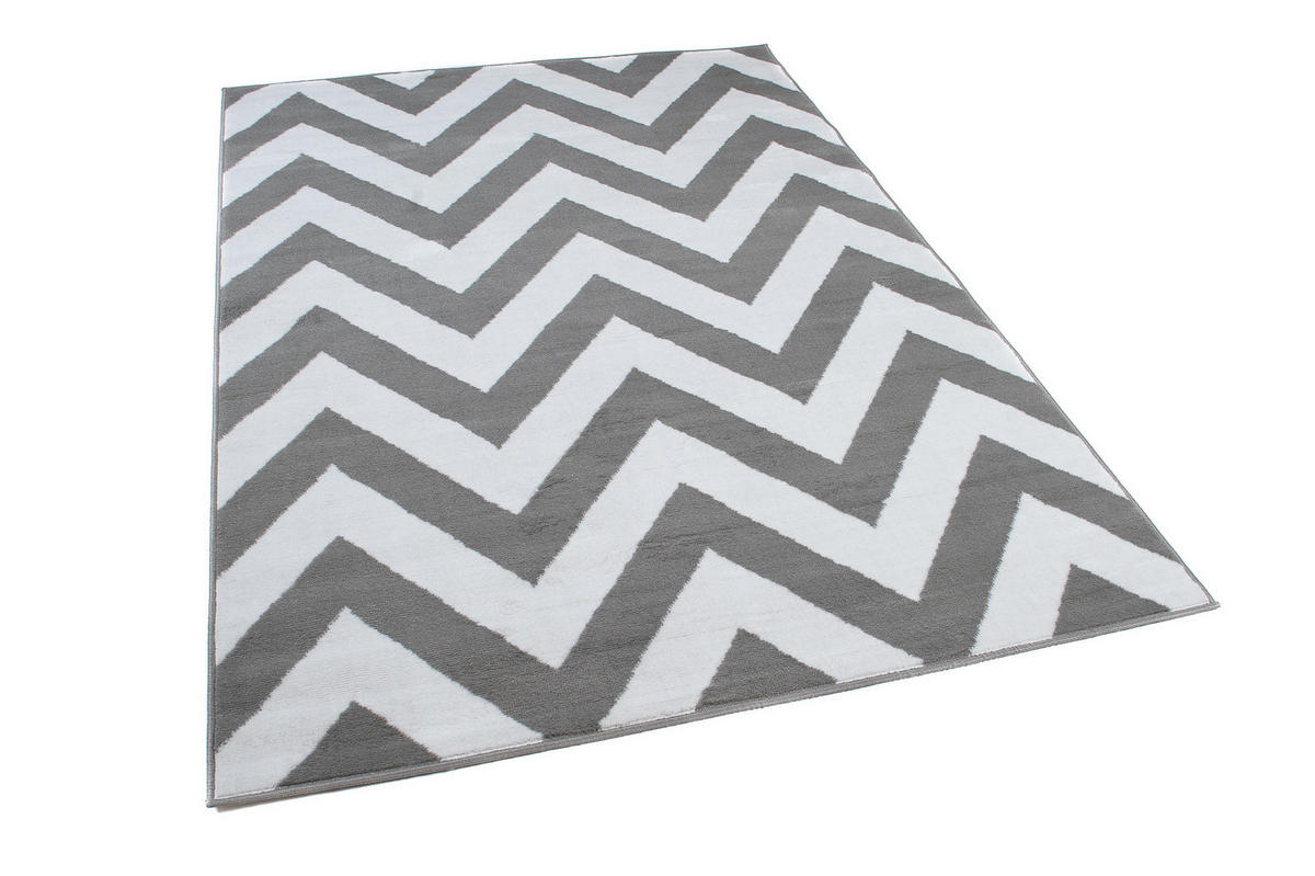 TEPPICH LUXURY Grau Geometrisch Streifen 300/400 cm - Grau, Textil (300/400cm) - Tapiso