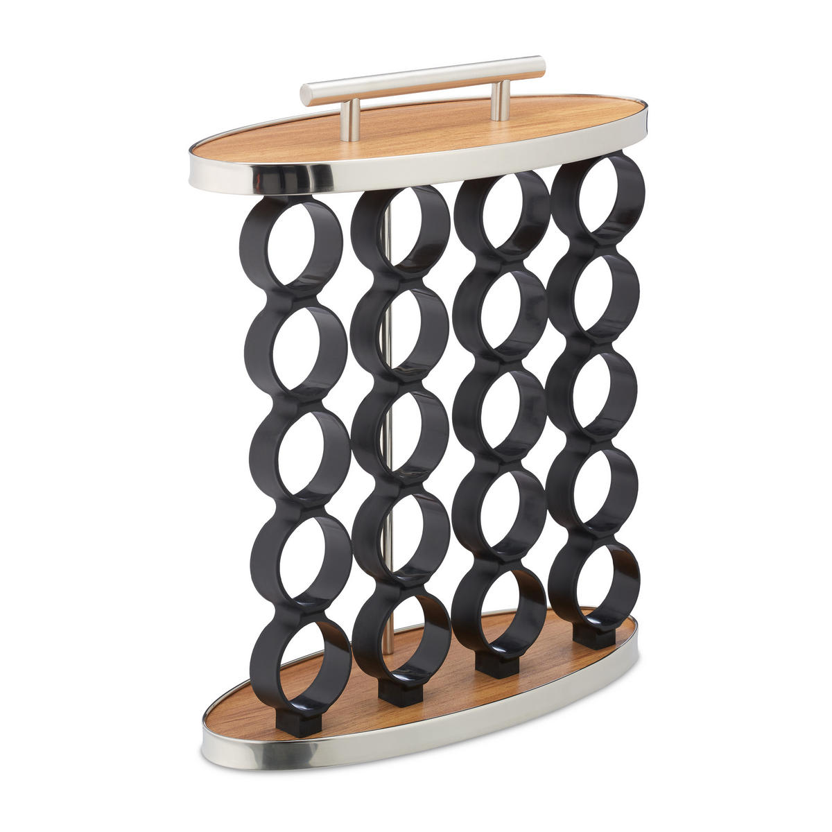 21-DIELNY stojan na korenie - viacfarebná, kov/kompozitné drevo (28/35/12cm) - Relaxdays