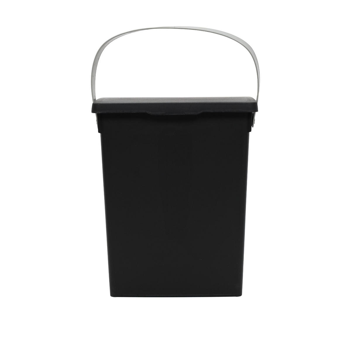 ABFALLBEHÄLTER 5,5 l 19/18/23,5 cm - Schwarz, Kunststoff (18/23.5/19cm) - Storage solutions