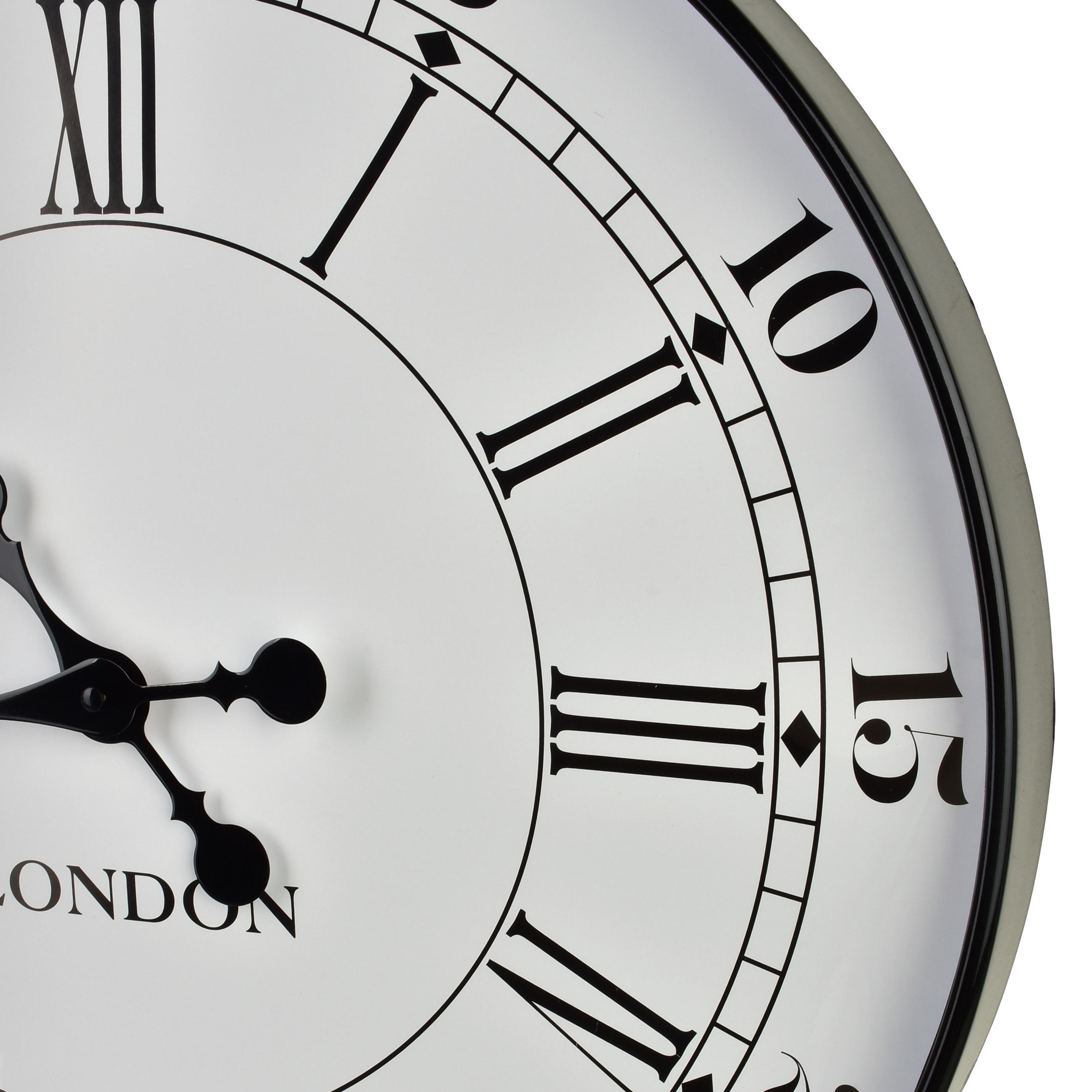 WANDUHR Ramsey Schwarz 50x50x4,8 cm Kunststoff - Schwarz, Kunststoff (4.8/50/50cm) - Mondex