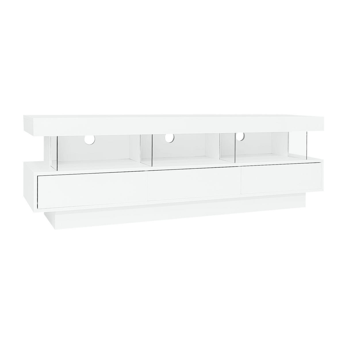 TV-ELEMENT mit LED-Beleuchtung 160 x 38 x 50,5 cm Weiß Hochglanz - Weiß, Holzwerkstoff (38/50.5/160cm) - Beauniv