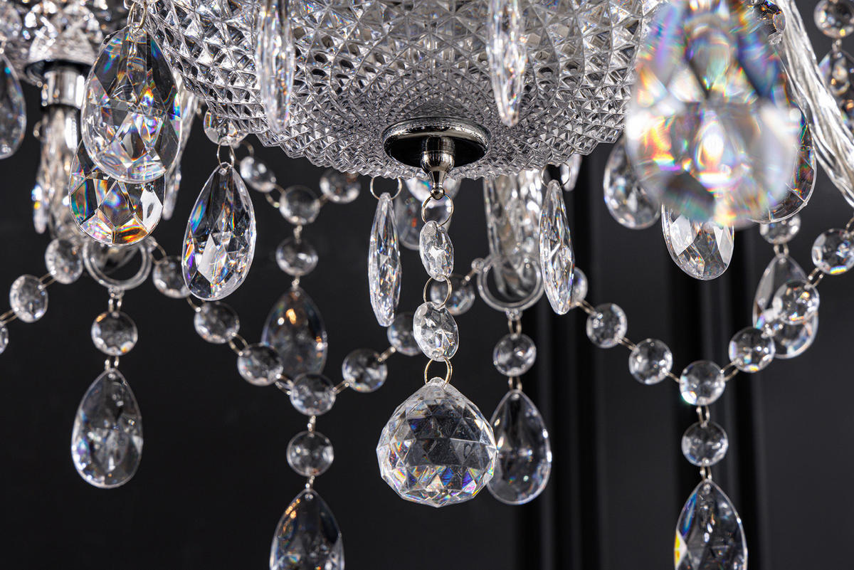 KRONLEUCHTER CRYSTAL XL Acryl Transparent 80 cm - Transparent, Glas (80/80/75cm) - riess-ambiente