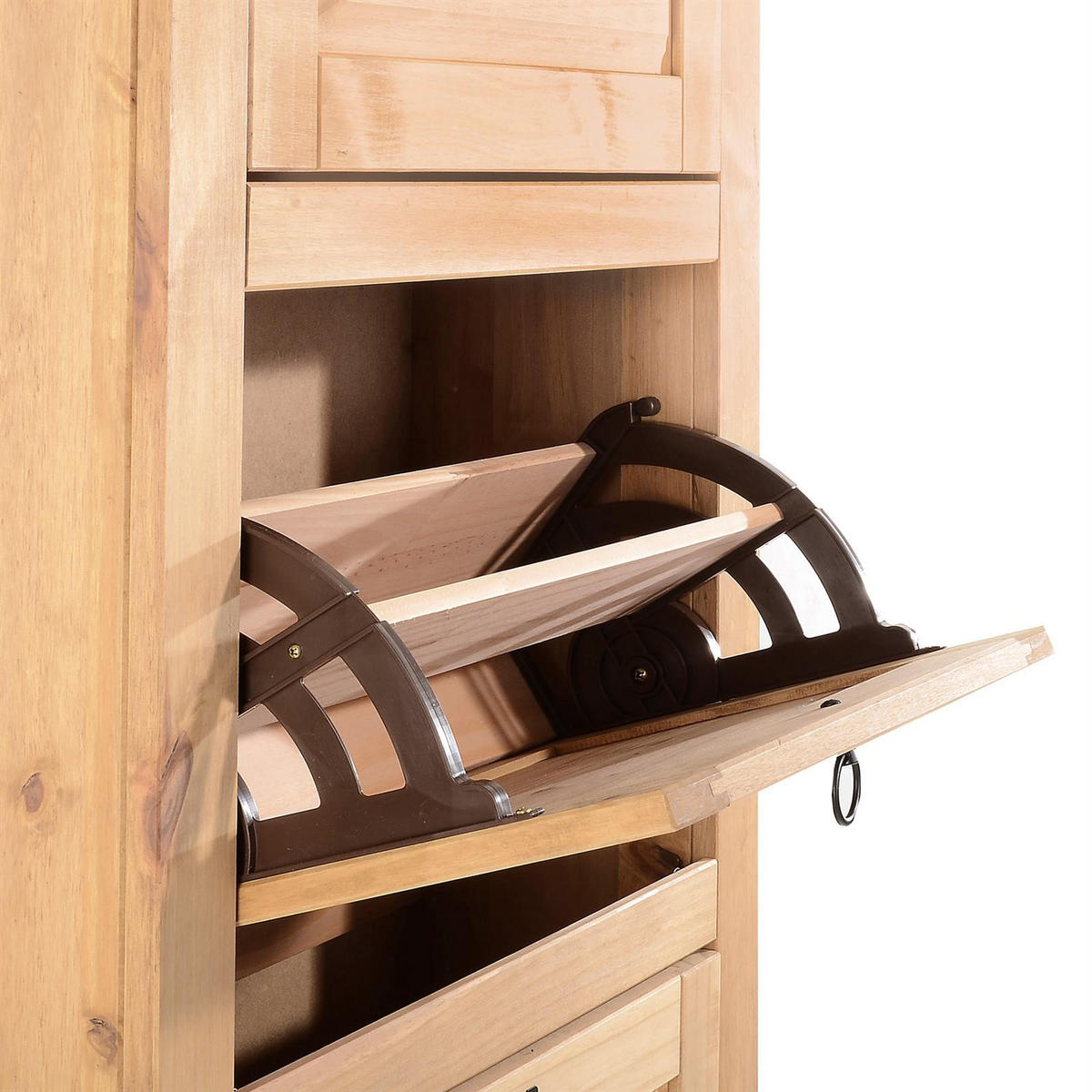 SCHUHSCHRANK TEQUILA - Kieferfarben, Holz (73/177/26cm) - IDIMEX