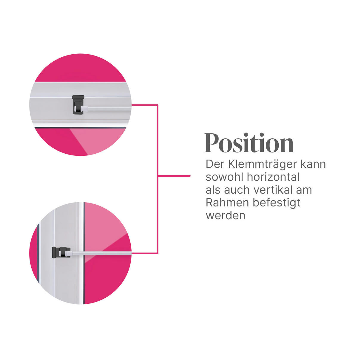 KLEMMTRÄGER für Cafehausstangen 2er Pack - Anthrazit, Kunststoff (2/4/4cm) - Bestlivings