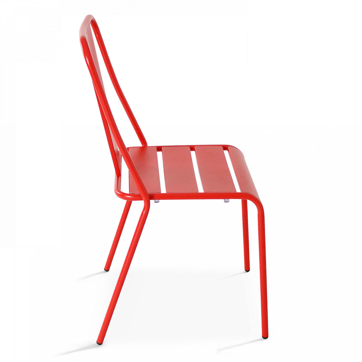 GARTENSTUHL, Rot - Rot, Metall (51/83/54cm) - Oviala