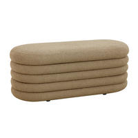 HOCKER BLOSSOM XL mit Aufbewahrung Boucle Hellbraun - Braun, Textil (45/42/108cm) - SVITA
