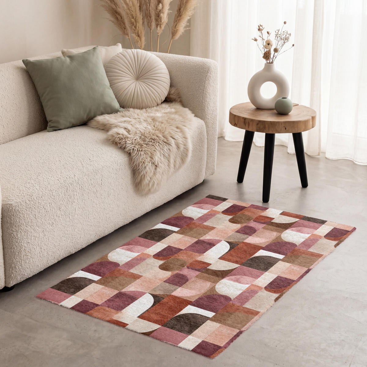 KOBERCE - Geometria - Moderné - Retro - 80x120 cm - viacfarebná, textil/plast (80/0.4cm) - OnlyWow