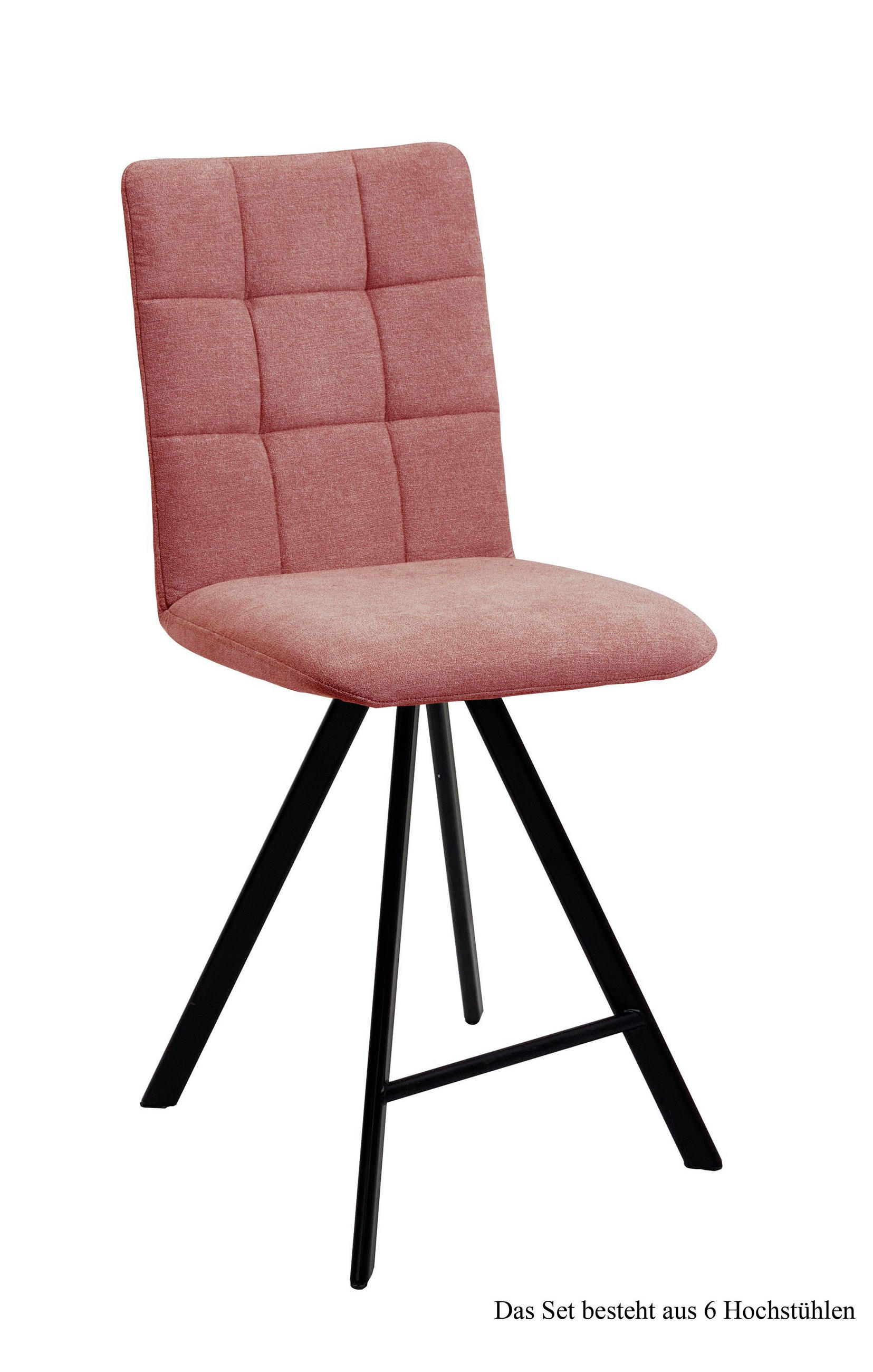 58aufmkessel Thekenstuhl Dunkelrosa, Schwarz 60x108x47 cm