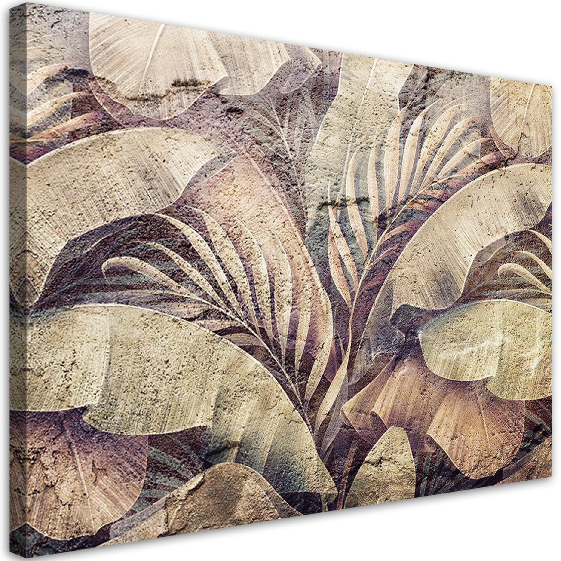 WANDBILD palmen dschungel blätter natur - Grün, Textil (60/40cm) - Feeby