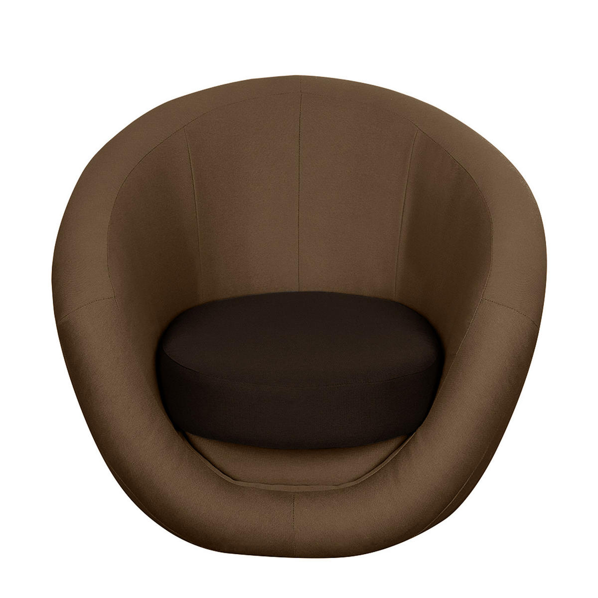 DREHSESSEL - Taupe/Grau, Textil (92/75/80cm) - home24