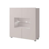 KOMMODE Calabrini 01 mit weißer LED Beleuchtung - Kaschmir, Holzwerkstoff (100/107/35cm) - MIRJAN24