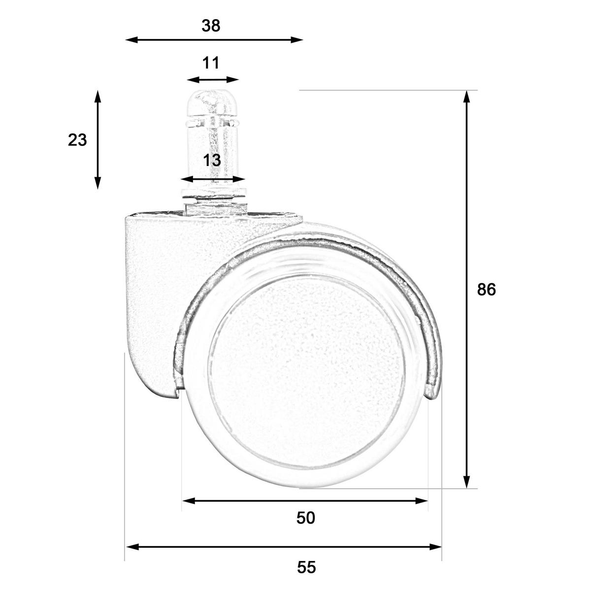 5ER-SET UNIVERSALROLLEN Schwarz, Grau 5er-Set - Schwarz/Grau, Kunststoff (5/8/7cm) - MCW
