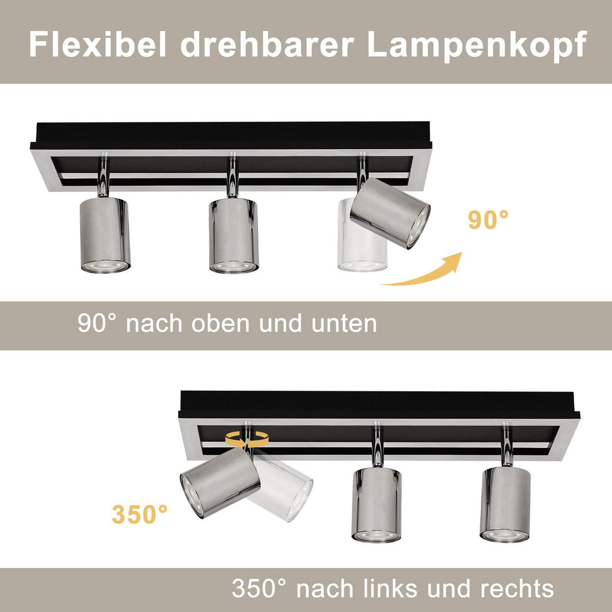 DECKENLEUCHTE Dixon 42/13/15.5cm - Schwarz, Metall (42/13/15.5cm) - Nettlife
