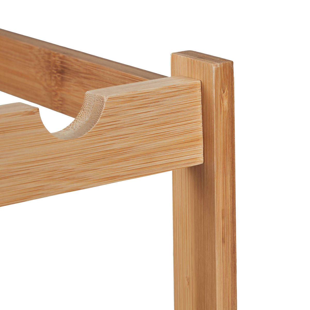 WEINREGAL - Hellbraun, Holz (45/30/23.5cm) - Relaxdays