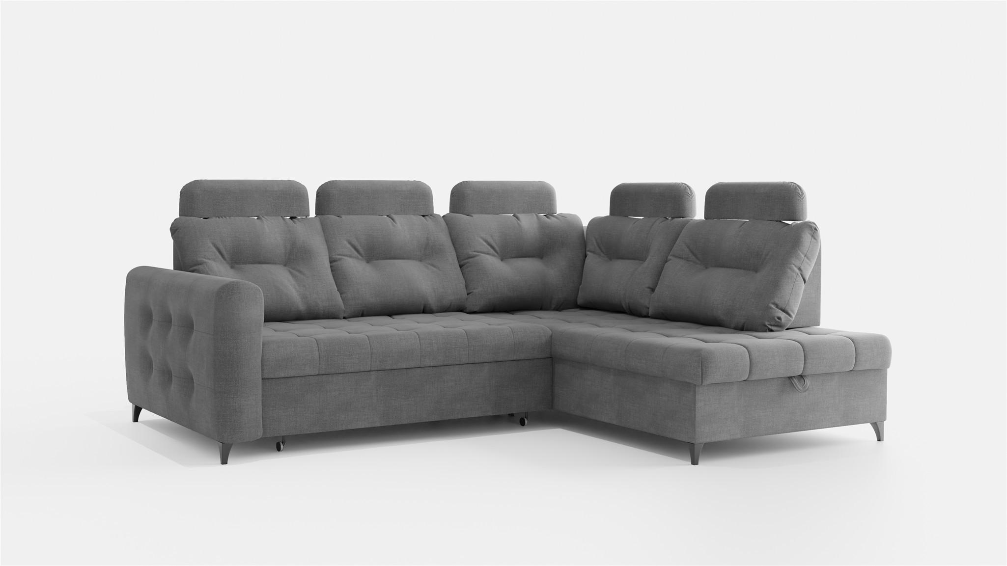 ECKSOFA Wendie - Grau, Holzwerkstoff/Textil (250/200cm) - Fun Möbel