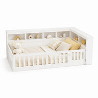 BETT 90/200 mit Ablagefach, Steckdose und USB in Weiß - Weiß, Holzwerkstoff (90/200cm) - EVRYAE