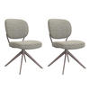 ESSZIMMERSTUHL Geneva Grau 63/49/90 cm 2er-Set - Grau, Textil (49/90/63cm) - LABEL51