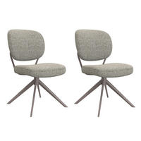 ESSZIMMERSTUHL Geneva Grau 63/49/90 cm 2er-Set - Grau, Textil (49/90/63cm) - LABEL51