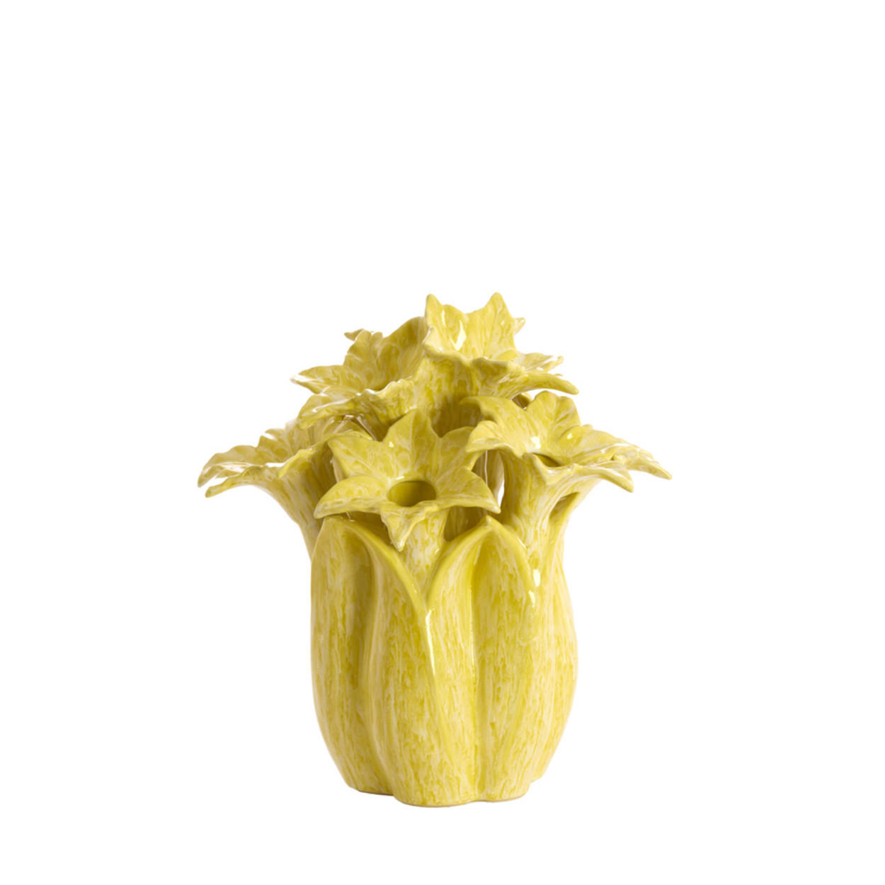 VASE Sampaga - Gelb - 26.5/26.5/28 cm - Gelb, Keramik (28cm) - Light & Living