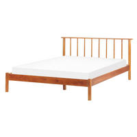 HOLZBETT 140/200cm Heller Holzfarbton Barret - Hellbraun, Holz (140/200cm) - Beliani