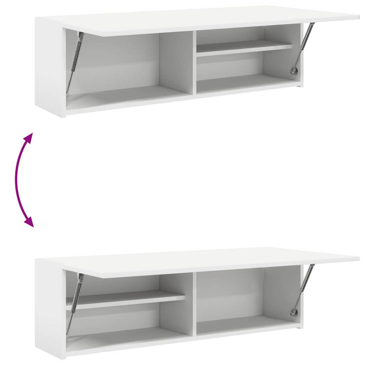BAD-WANDSCHRANK Weiss 100/25/30 Cm Holzwerkstoff - Weiß, Holzwerkstoff (25/30/100cm) - vidaXL
