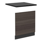 GESCHIRRSPÜLBLENDE R-Line Edelgrau 60 cm , AP Anthrazit - Anthrazit/Braun, Holzwerkstoff (60/57.2/1.6cm) - Vicco