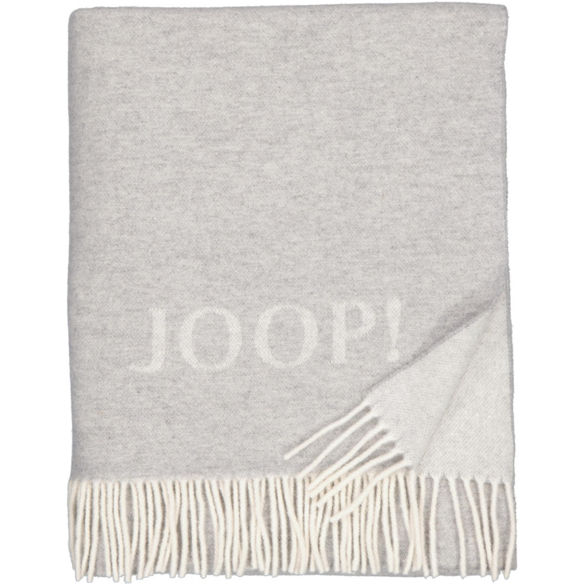 WOHNDECKEN FINE-DOUBLEFACE SILBER-NATUR - Grau, Textil (130/180cm) - Joop!