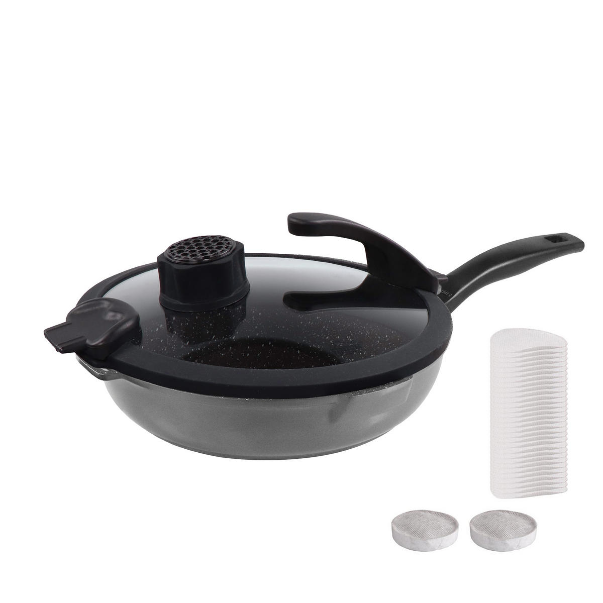 SCHMORPFANNE 24cm mit Deckel - Anthrazit, Metall (50/33/18cm)