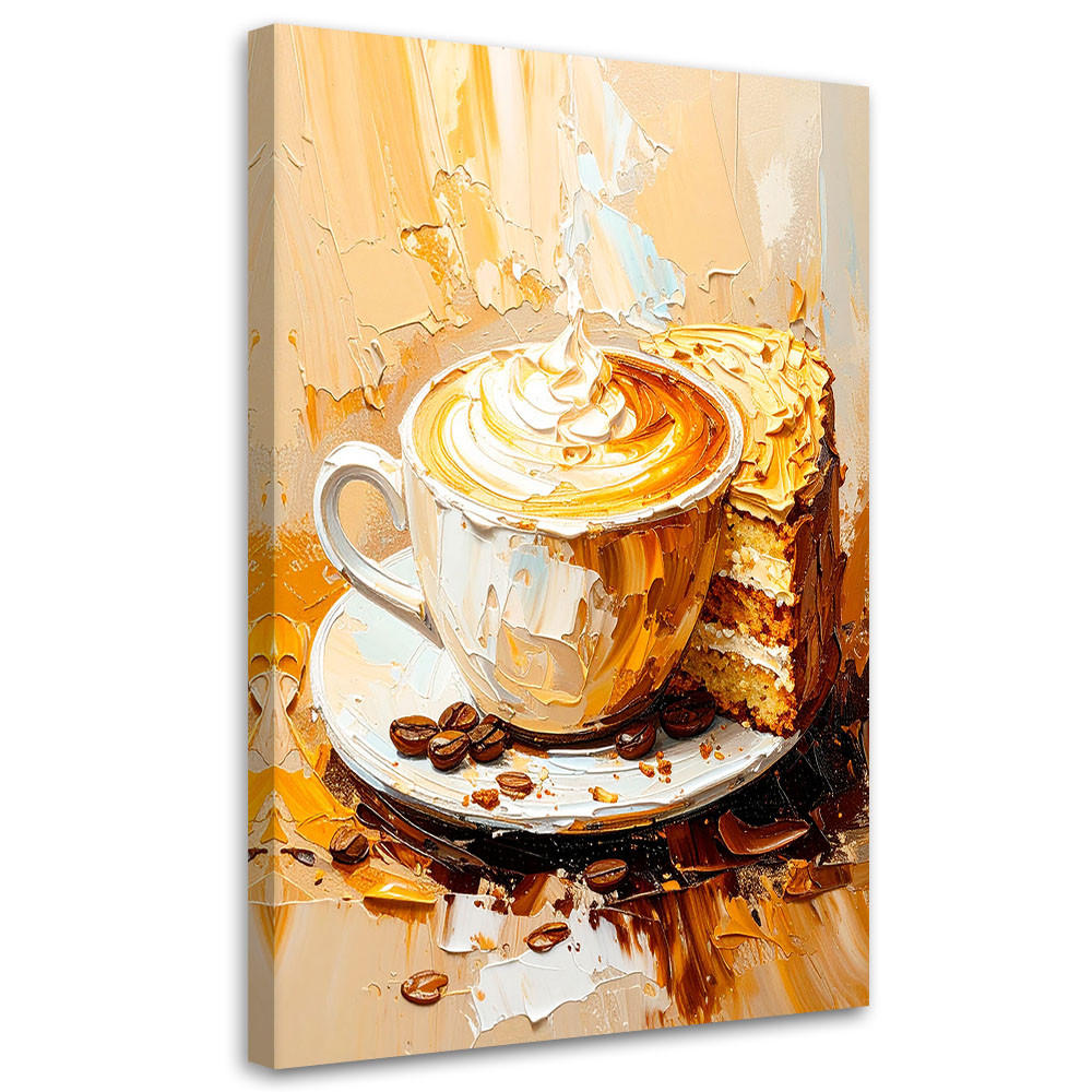 LEINWANDBILD Essen & Trinken 60x90cm - Beige, Textil (60/90cm) - Feeby