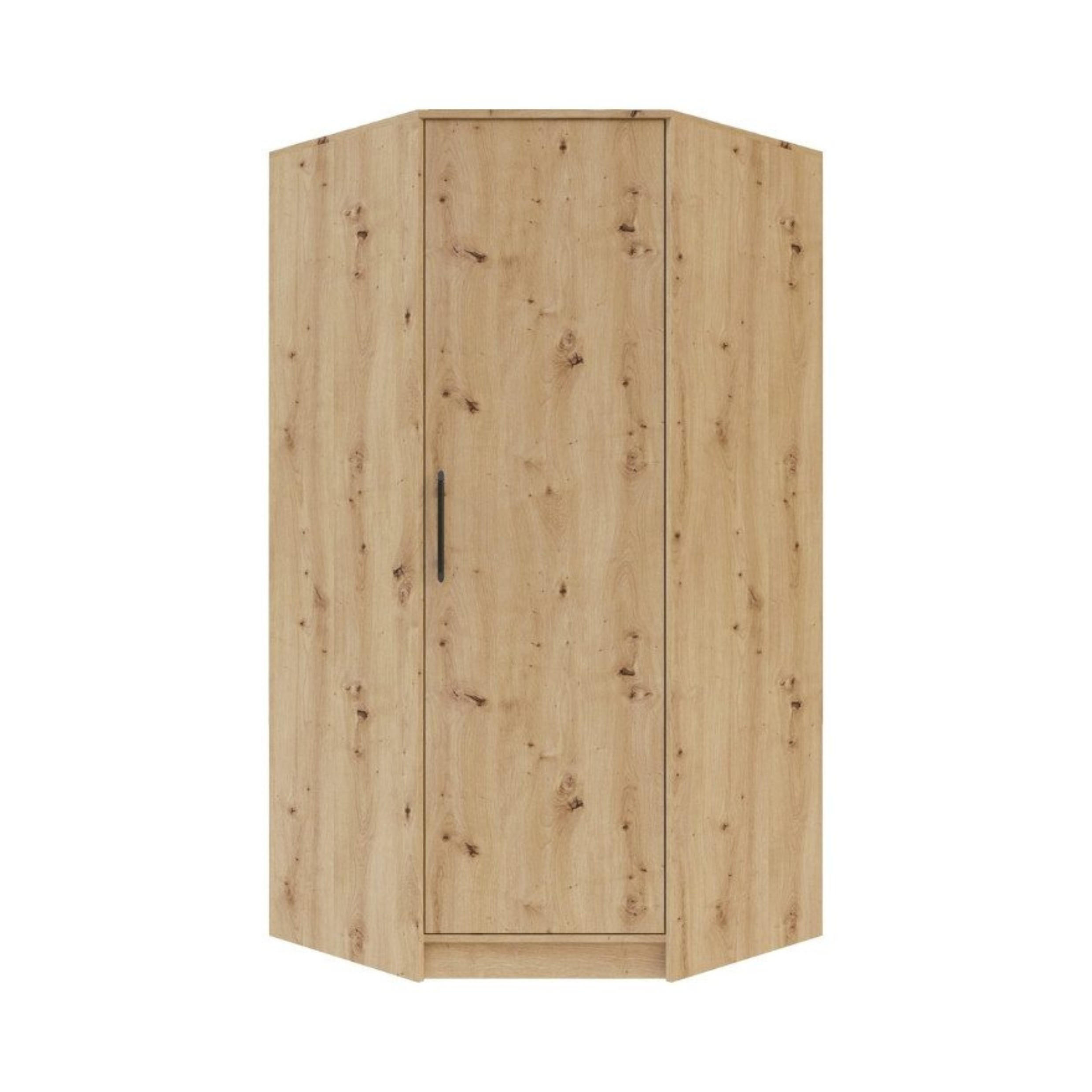 ECKKLEIDERSCHRANK KLEIDERSCHRANK SAM SR4 95 / 190 / 95 cm Eiche Artisan - Eiche Artisan, Holzwerkstoff (95/190/95cm) - Deine Möbel 24