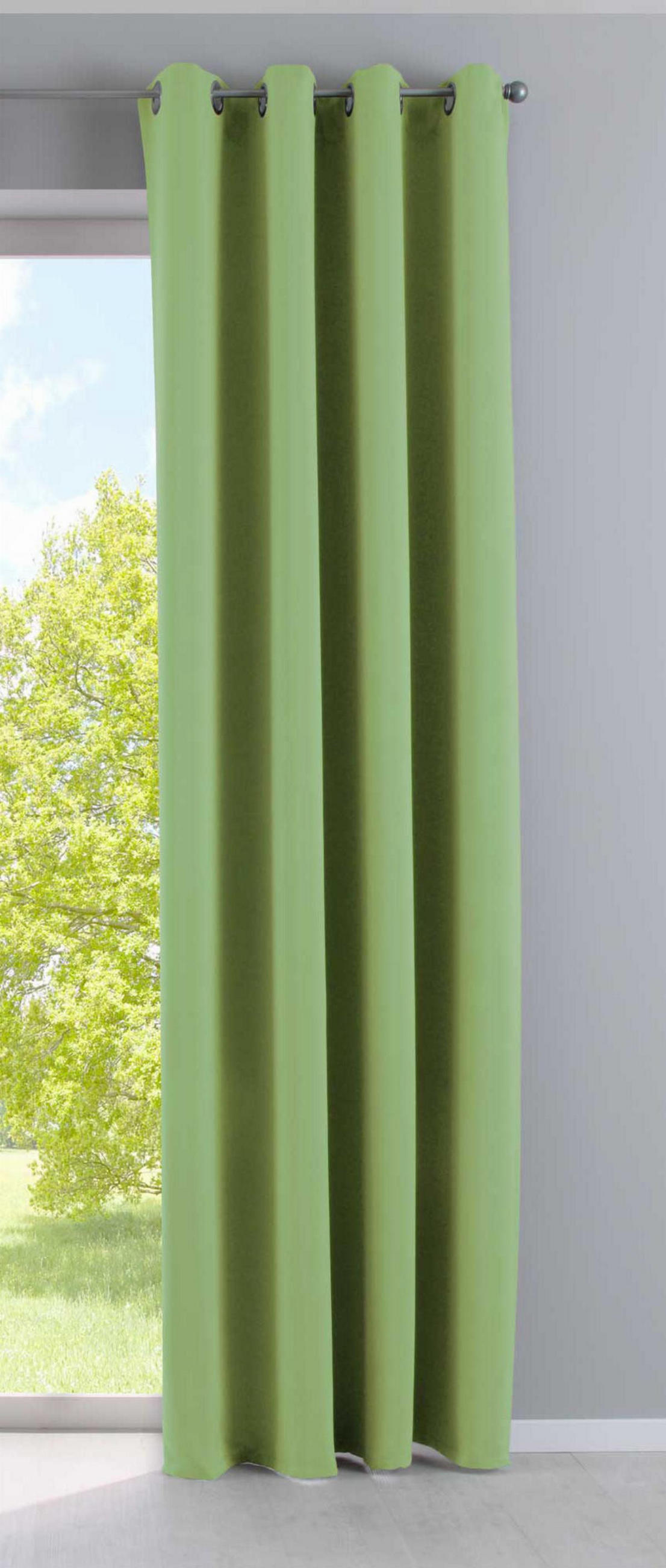 VORHANG »NEW YORK« HxB 245x140 cm Grün - Grün, Textil (140/245cm) - Gardinenbox
