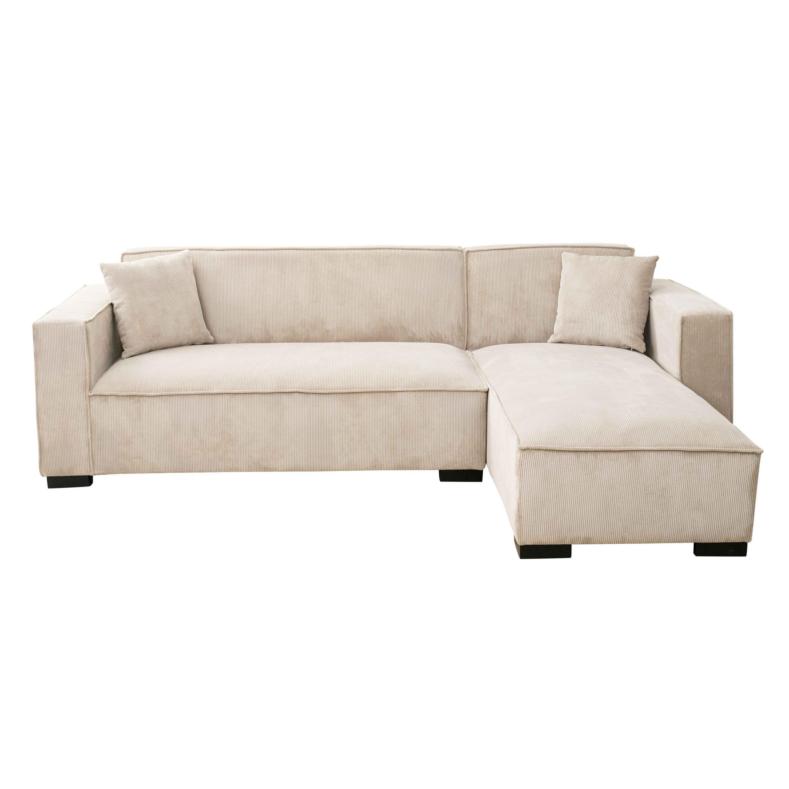 Thumbnail - Oviala Sofa, Weiß, Textil, 3-Sitzer, Rechteckig, 247x160 cm, Wohnzimmer, Sofas & Couches, Wohnlandschaften, Ecksofas