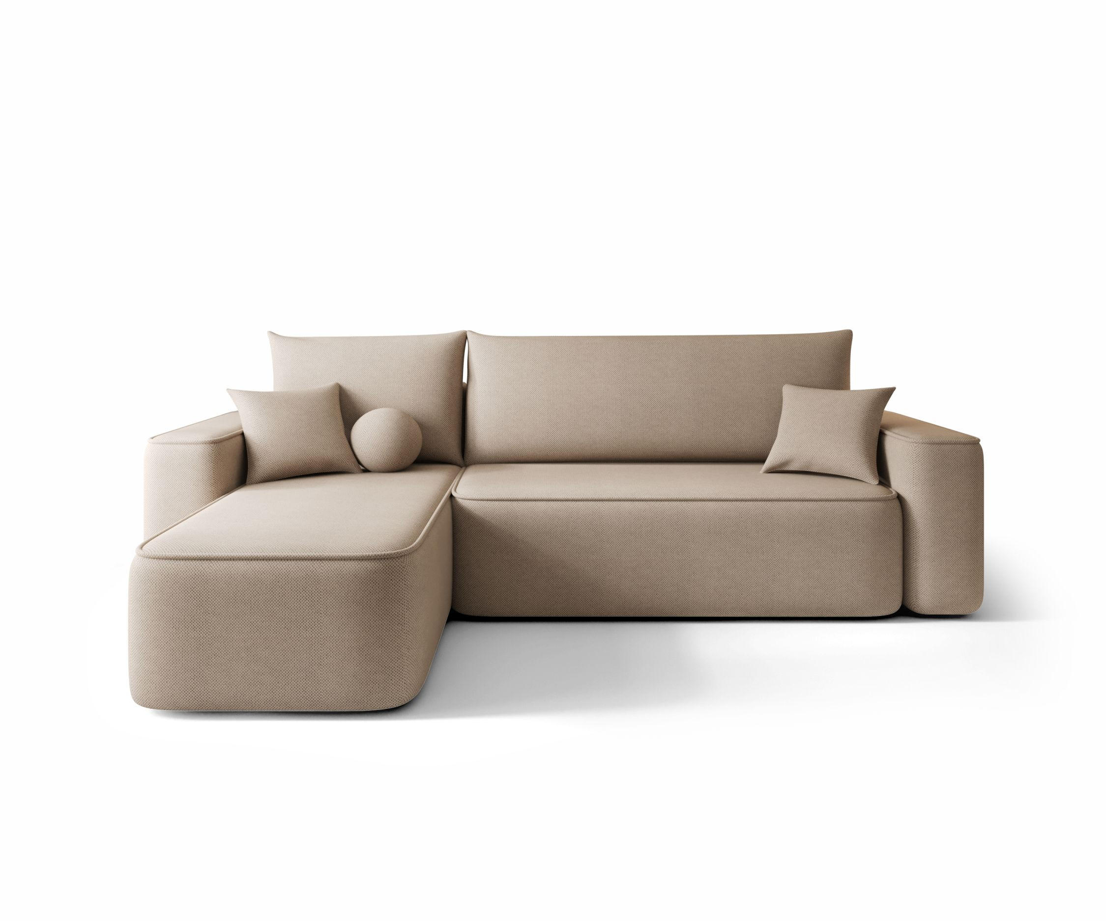 ECKSOFA mit Schlaffunktion SENNO Curio 15 Links - Beige, Textil (250/150cm) - Bedante