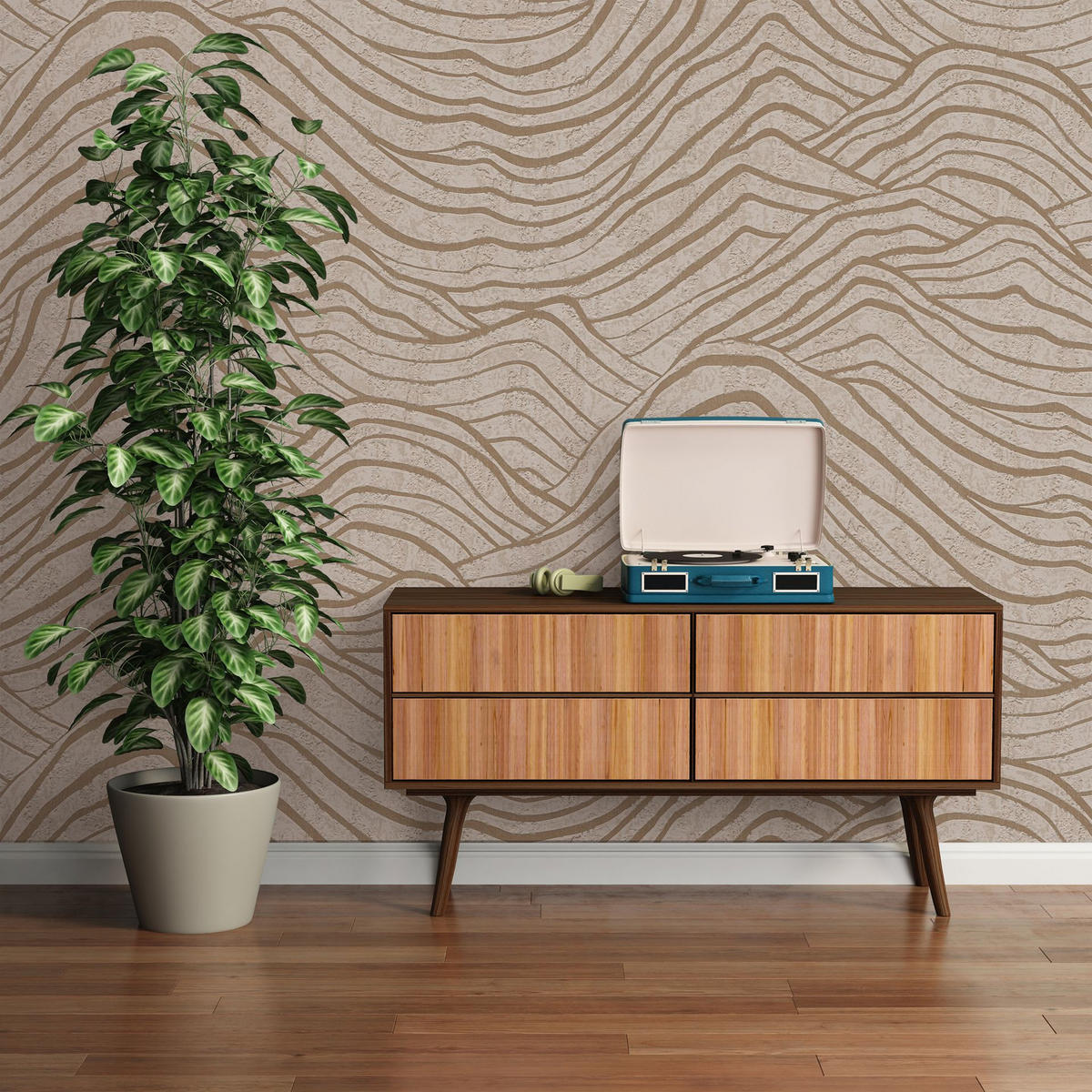 VLIESTAPETE Beige 53/1005 cm - Beige, Textil (53/1cm) - KUNSTLOFT