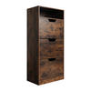 SCHUHSCHRANK - Braun, Holzwerkstoff/Kunststoff (60/140/24cm) - Relaxdays