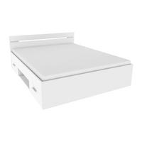 BETT 160x200 cm 2 schubladen und 1 fach - michigan 164,5/204,3/74,2 cm - Weiß, Holzwerkstoff (200/160cm) - Calicosy